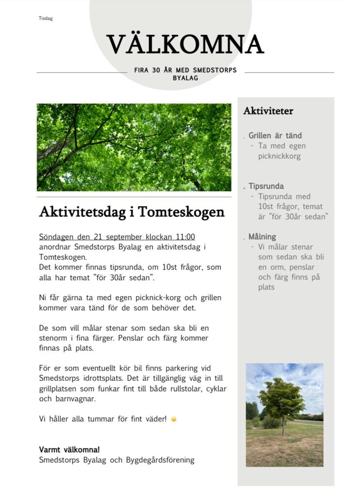 Tipspromenad Tomteskogen 2025